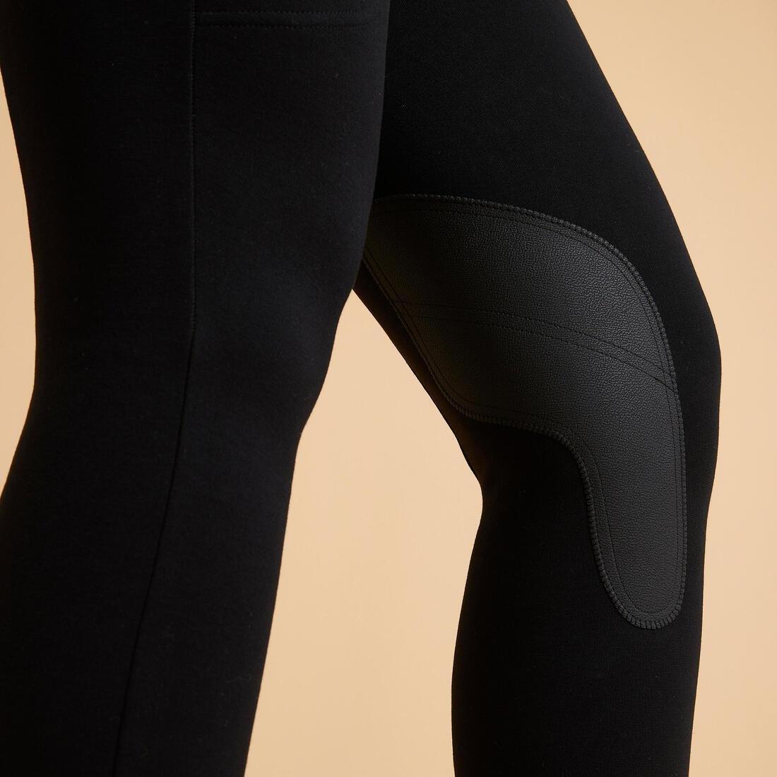 BLACK Women's Patch Horse Riding Jodhpurs 140, , large image number 6