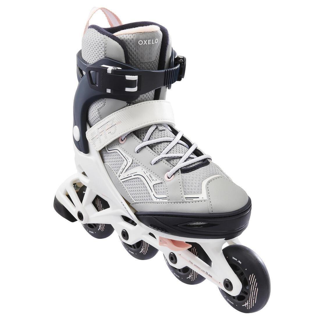 Kids Fit 3 Fitness Skates, Grey, No Color, medium