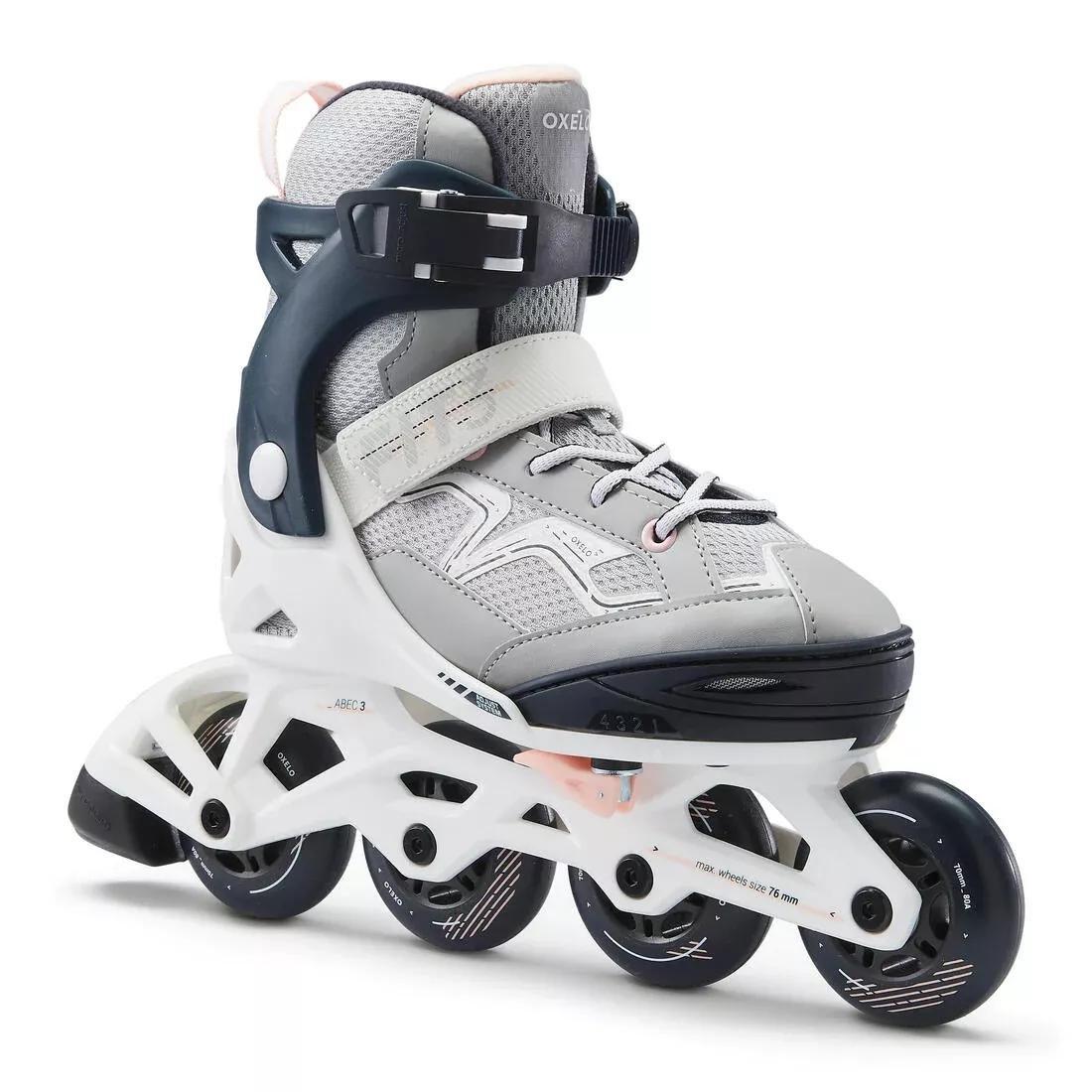 Kids Fit 3 Fitness Skates, Grey, No Color, medium