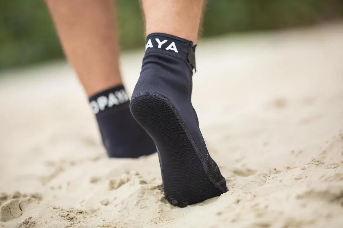 BLACK Adult Beach Volleyball Socks BVSocks500 - Black, , large image number 7
