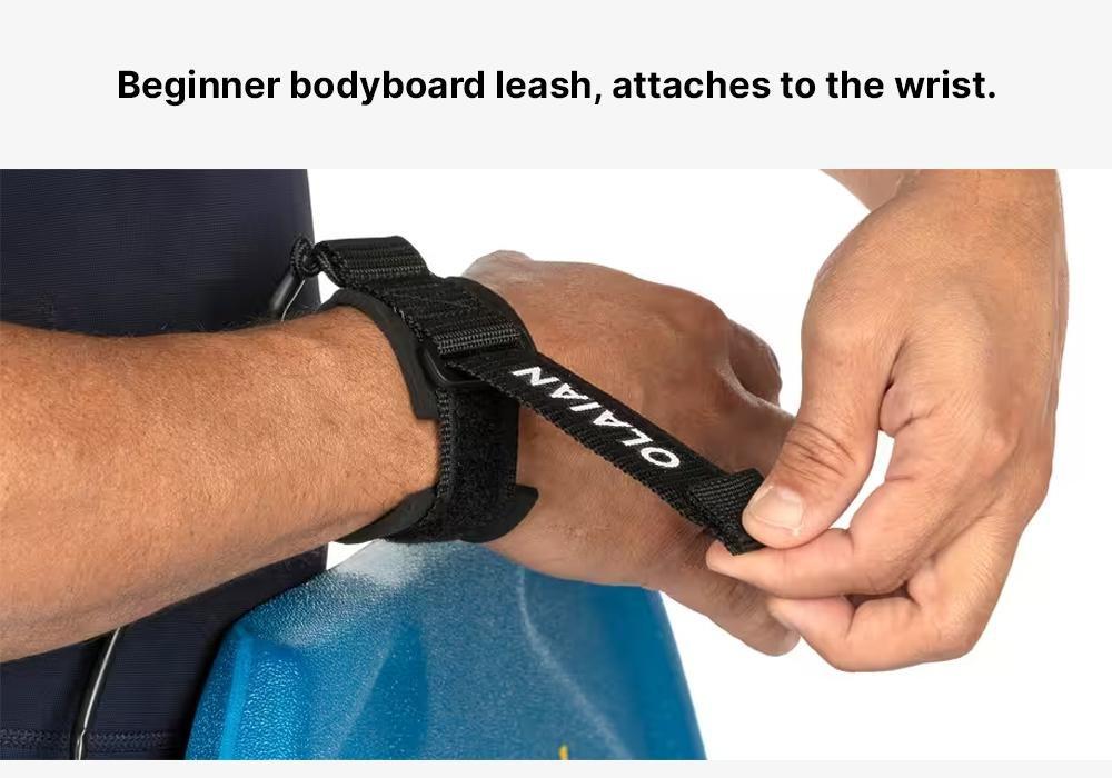 Wrist Leash - Bodyboard 100, Black, No Color, medium