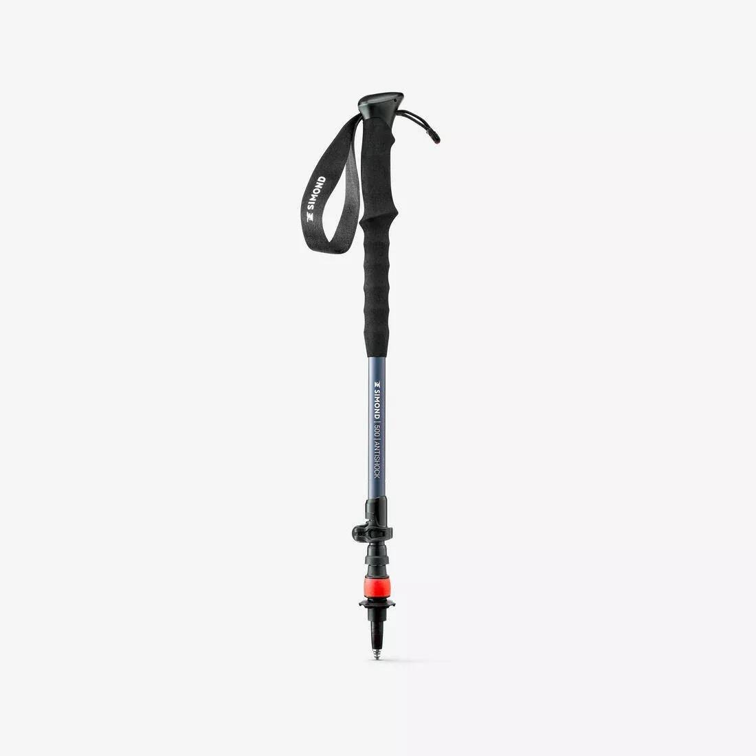 Shock-Absorption Hiking Pole - MT500 Shockproof, Blue, No Color, medium