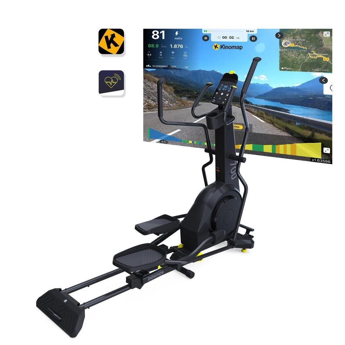 BLACK Folding Self-Powered Smart Front Flywheel Cross Trainer 700, , large image number 1