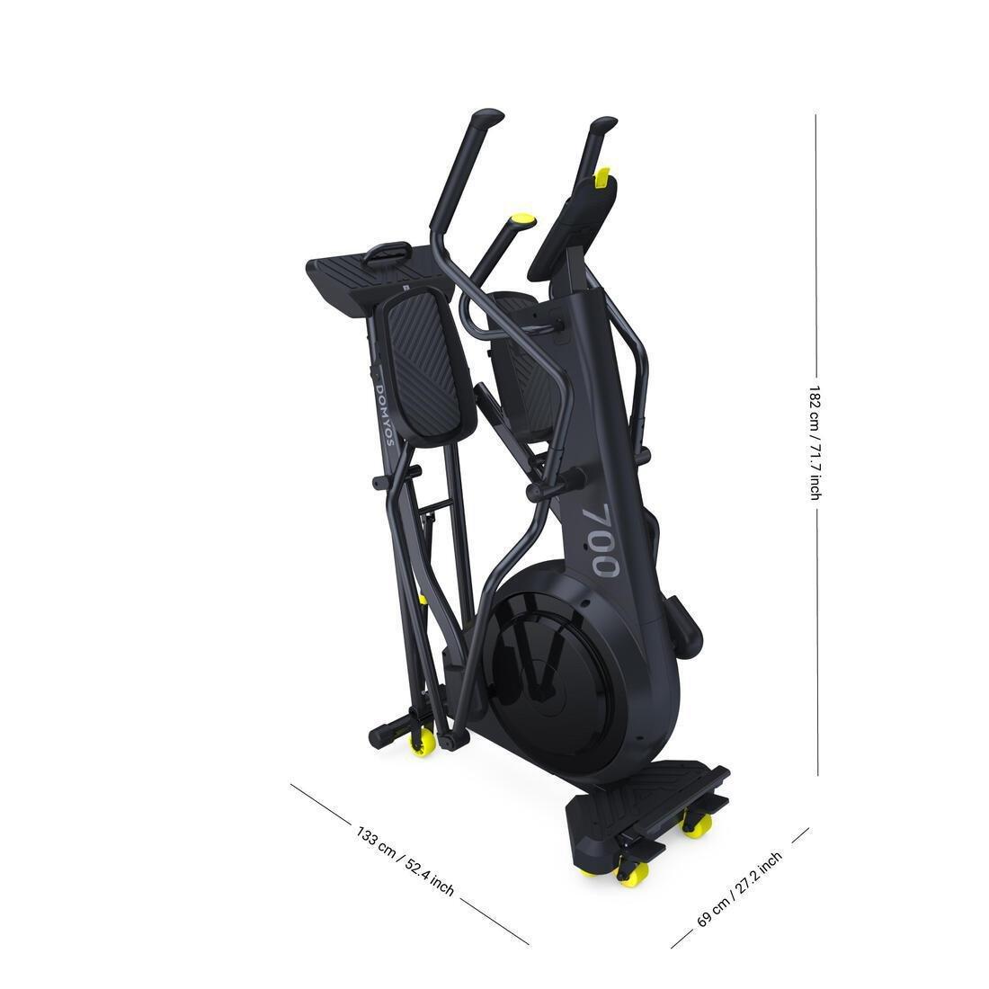BLACK Front Wheel Folding Connected Self-Powered Cross Trainer Challenge Elliptical, No Color, large image number 2