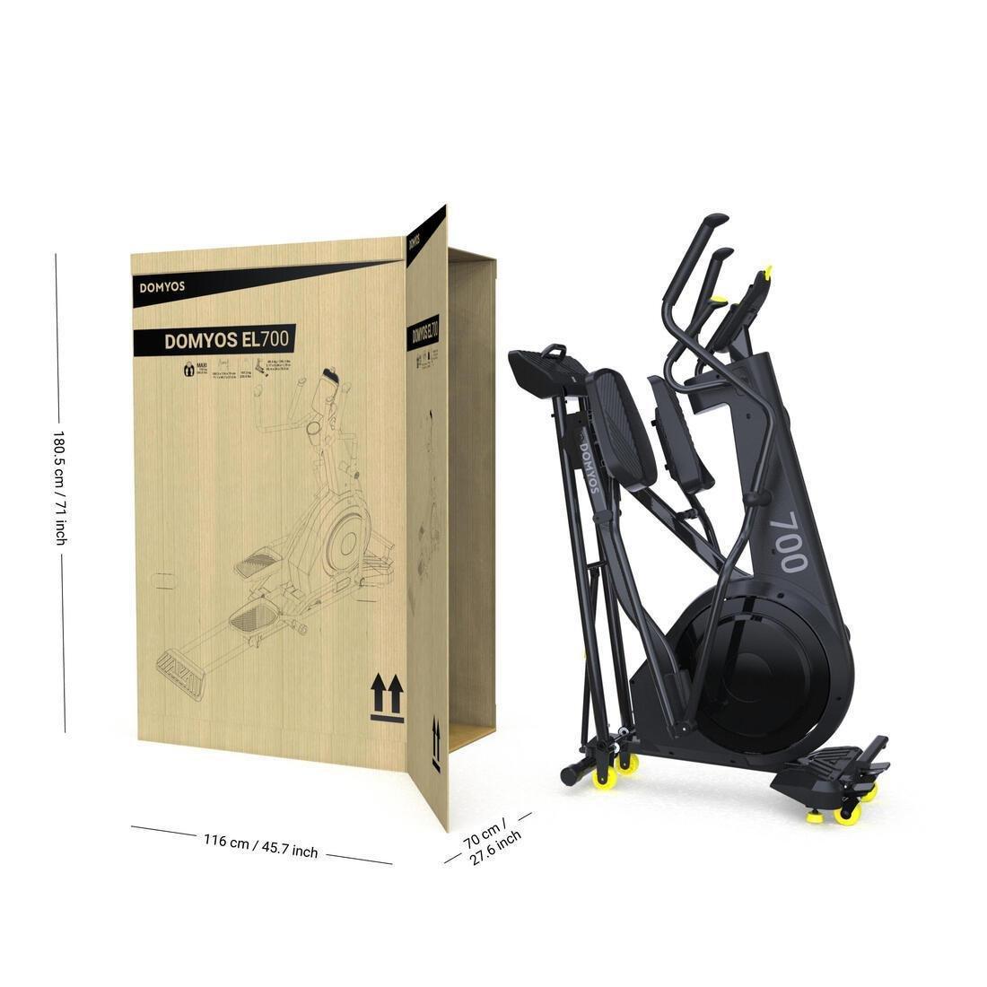BLACK Folding Self-Powered Smart Front Flywheel Cross Trainer 700, , large image number 6