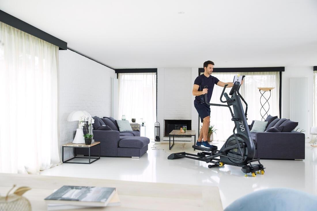 BLACK Folding Self-Powered Smart Front Flywheel Cross Trainer 700, , large image number 7