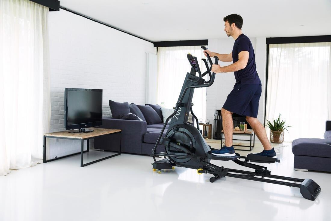 BLACK Folding Self-Powered Smart Front Flywheel Cross Trainer 700, , large image number 8