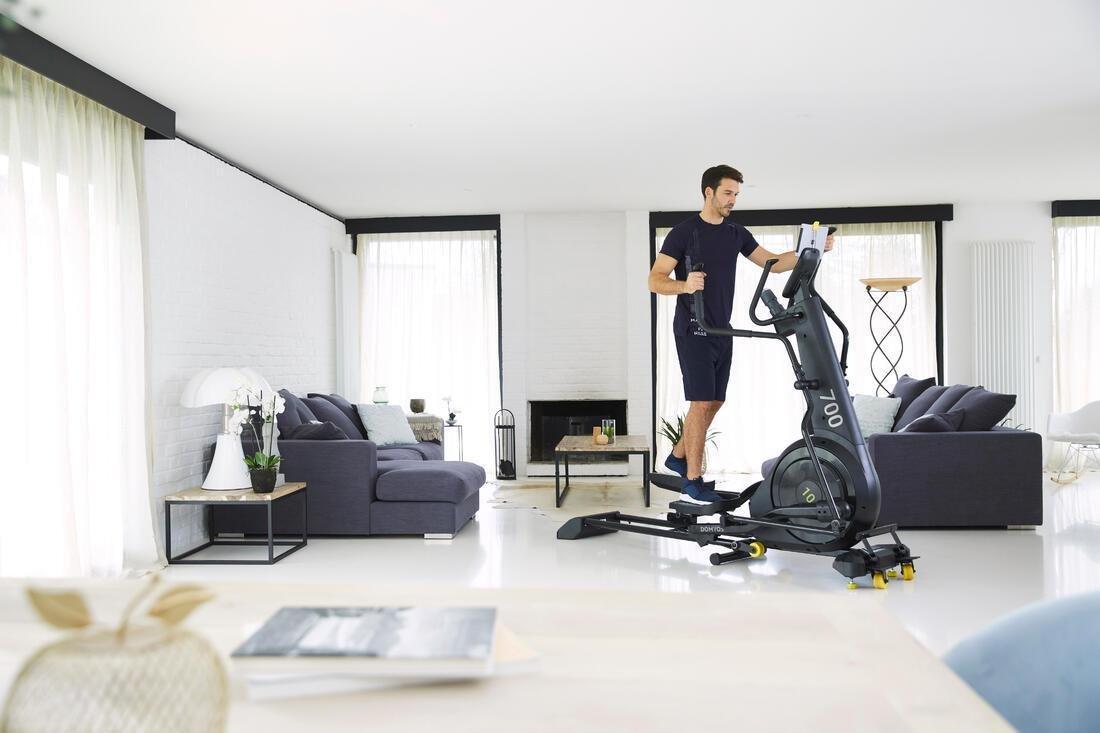 BLACK Folding Self-Powered Smart Front Flywheel Cross Trainer 700, , large image number 12