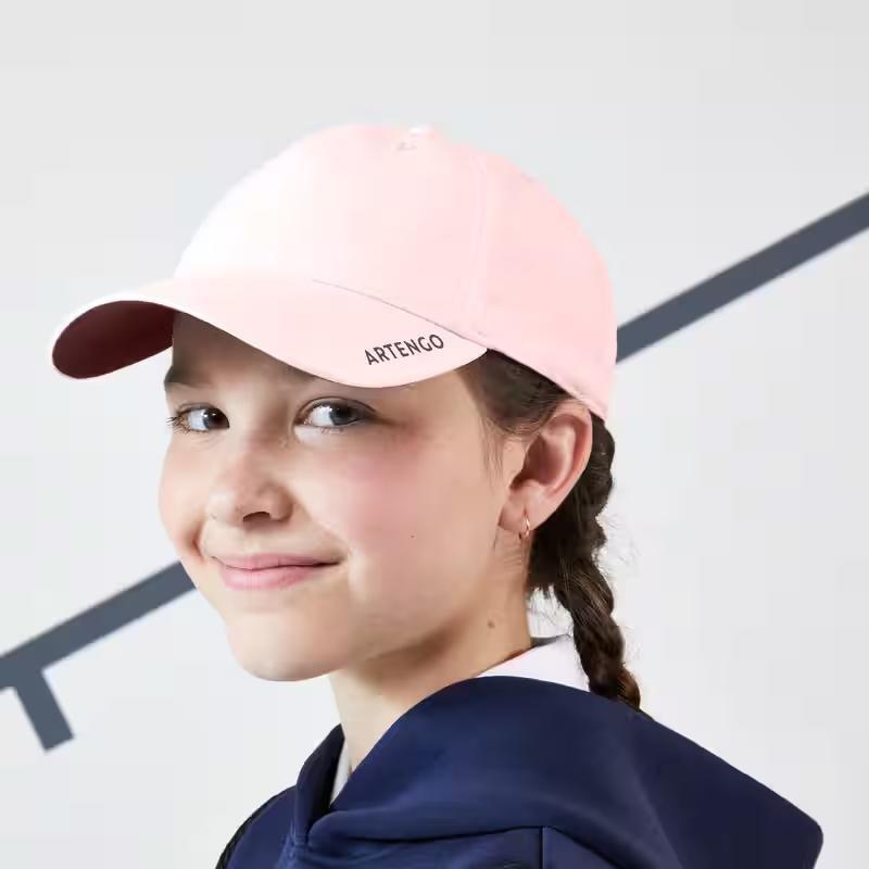 Kids Girls Tennis Cap - Tc 500 54 Cm, Fluo Pale Pink, No Color, medium