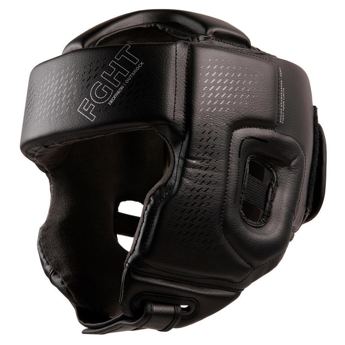Adult Boxing Open Face Headguard 900, Black, No Color, medium