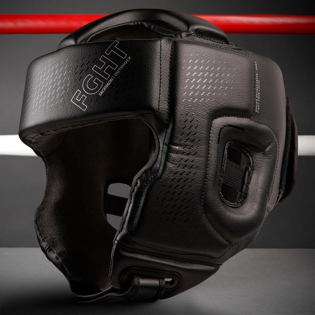 OUTSHOCK - Adult Boxing Open Face Headguard 900, Black