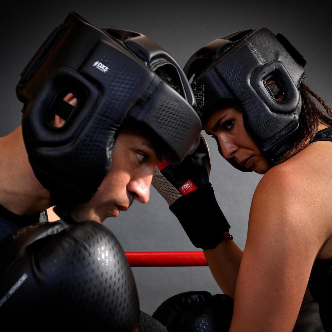 Adult Boxing Open Face Headguard 900, Black, , large image number 7