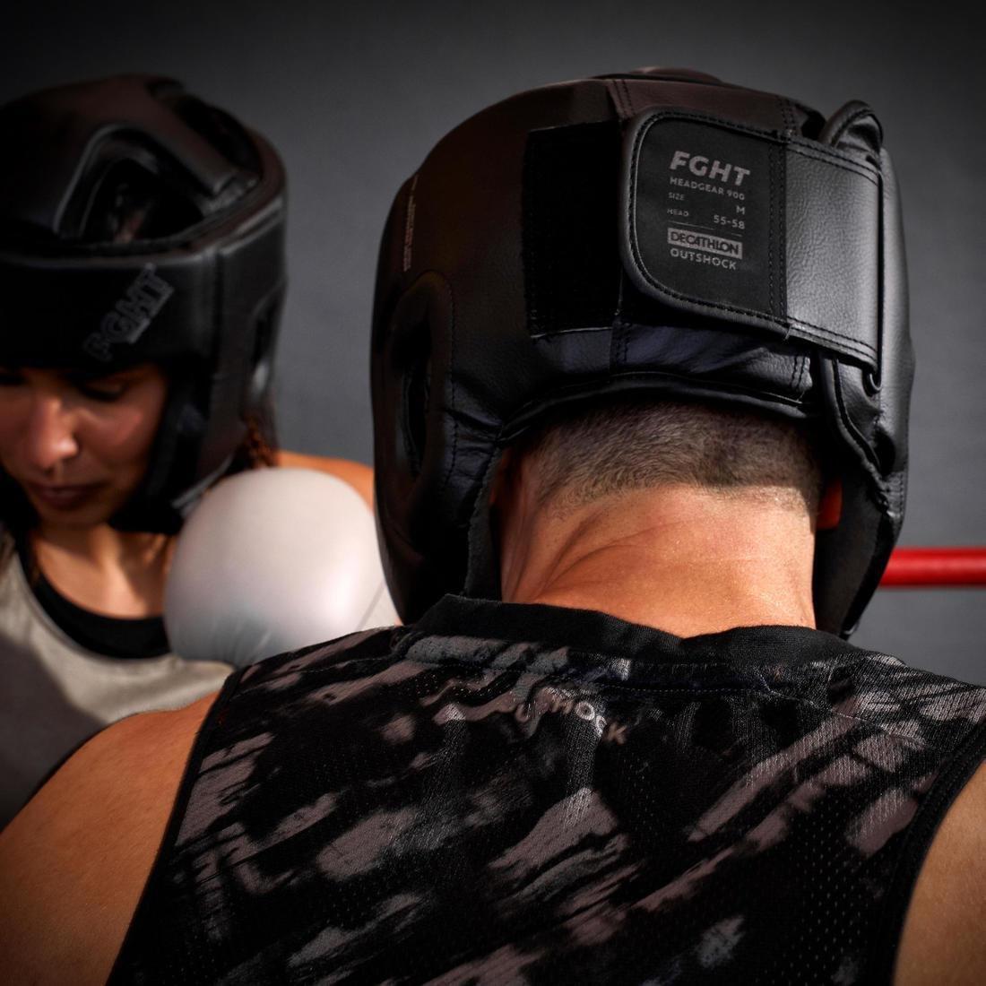 Adult Boxing Open Face Headguard 900, Black, , large image number 9