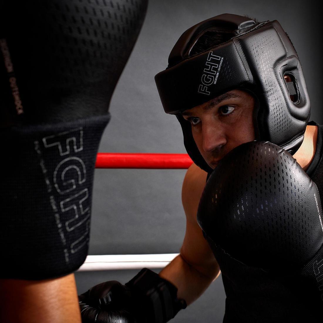 Adult Boxing Open Face Headguard 900, Black, No Color, large image number 10