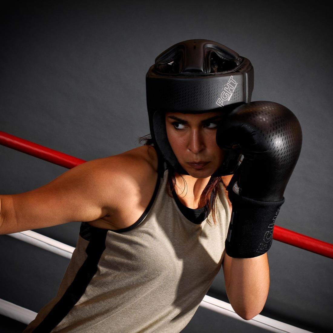 Adult Boxing Open Face Headguard 900, Black, No Color, large image number 12