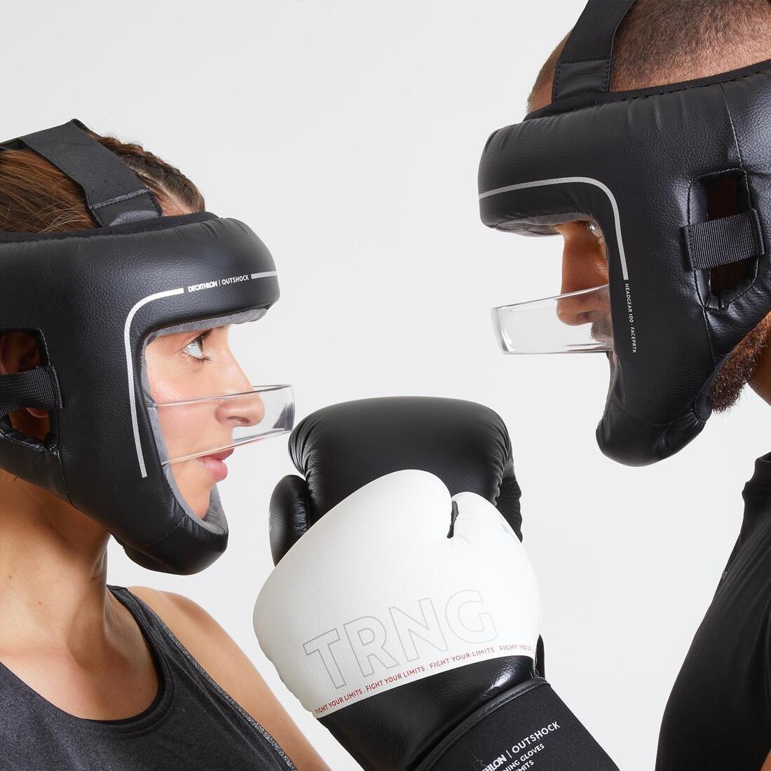 Unisex Boxing Helmet With Built-In Face Protection, Black, , large image number 11
