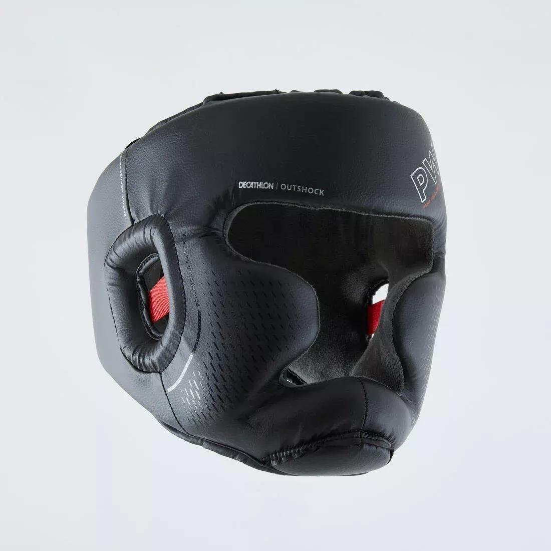 OUTSHOCK - Adult Boxing Full Face Headguard 500, Black