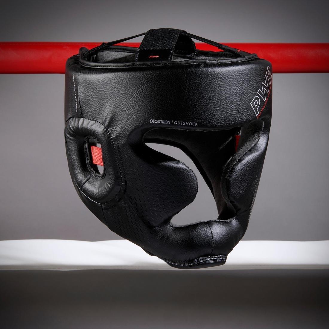 OUTSHOCK - Adult Boxing Full Face Headguard 500, Black