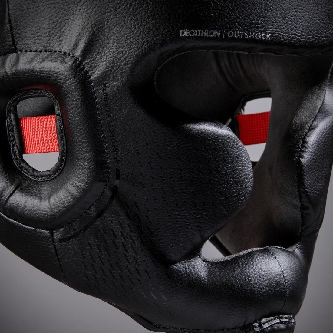 Adult Boxing Full Face Headguard 500, Black, , large image number 4