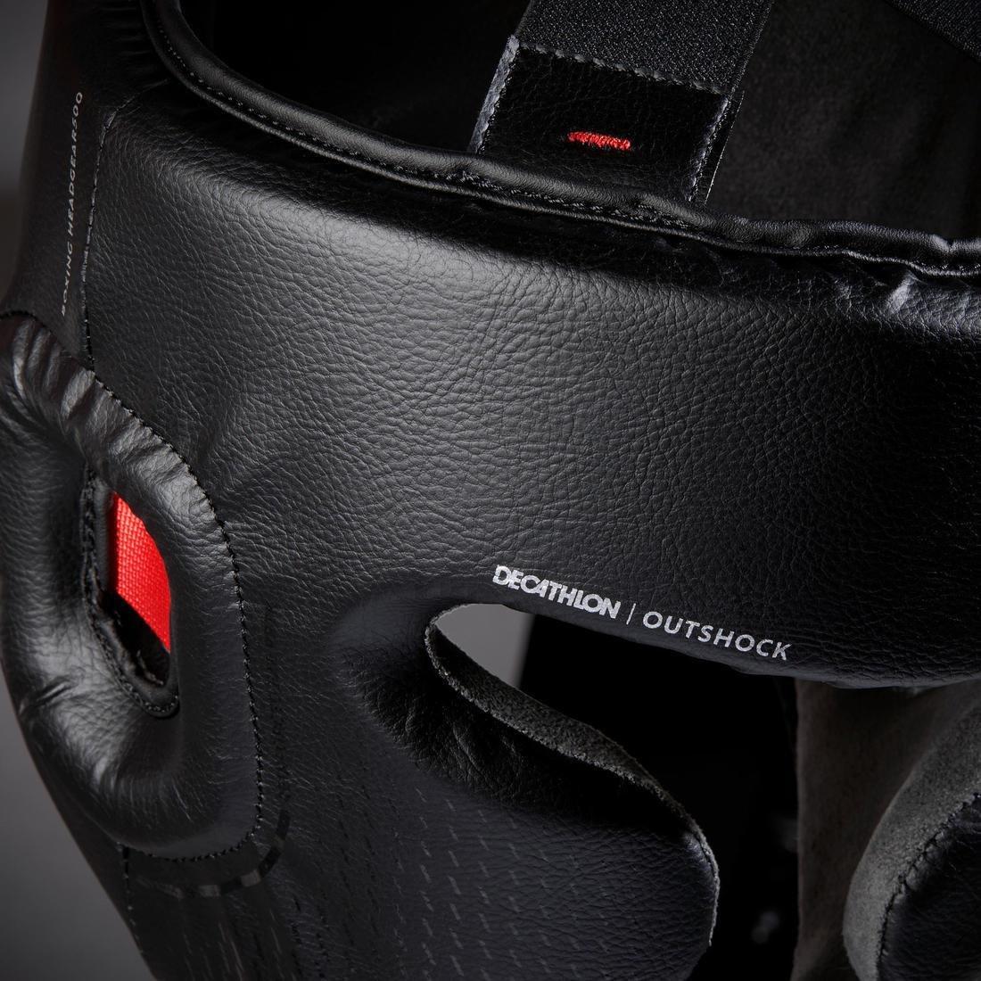 Adult Boxing Full Face Headguard 500, Black, No Color, large image number 5