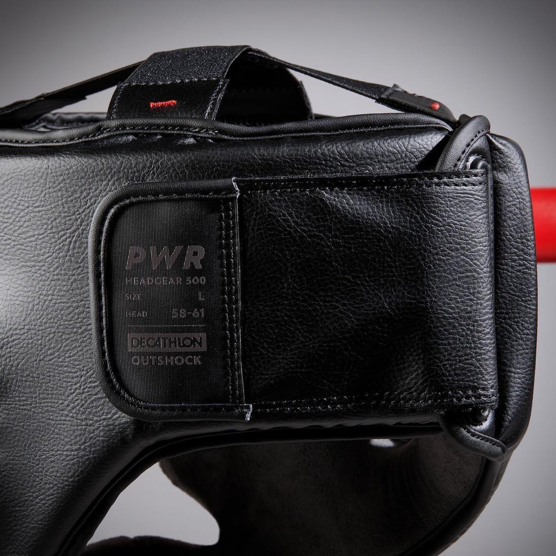 Adult Boxing Full Face Headguard 500, Black, No Color, large image number 6