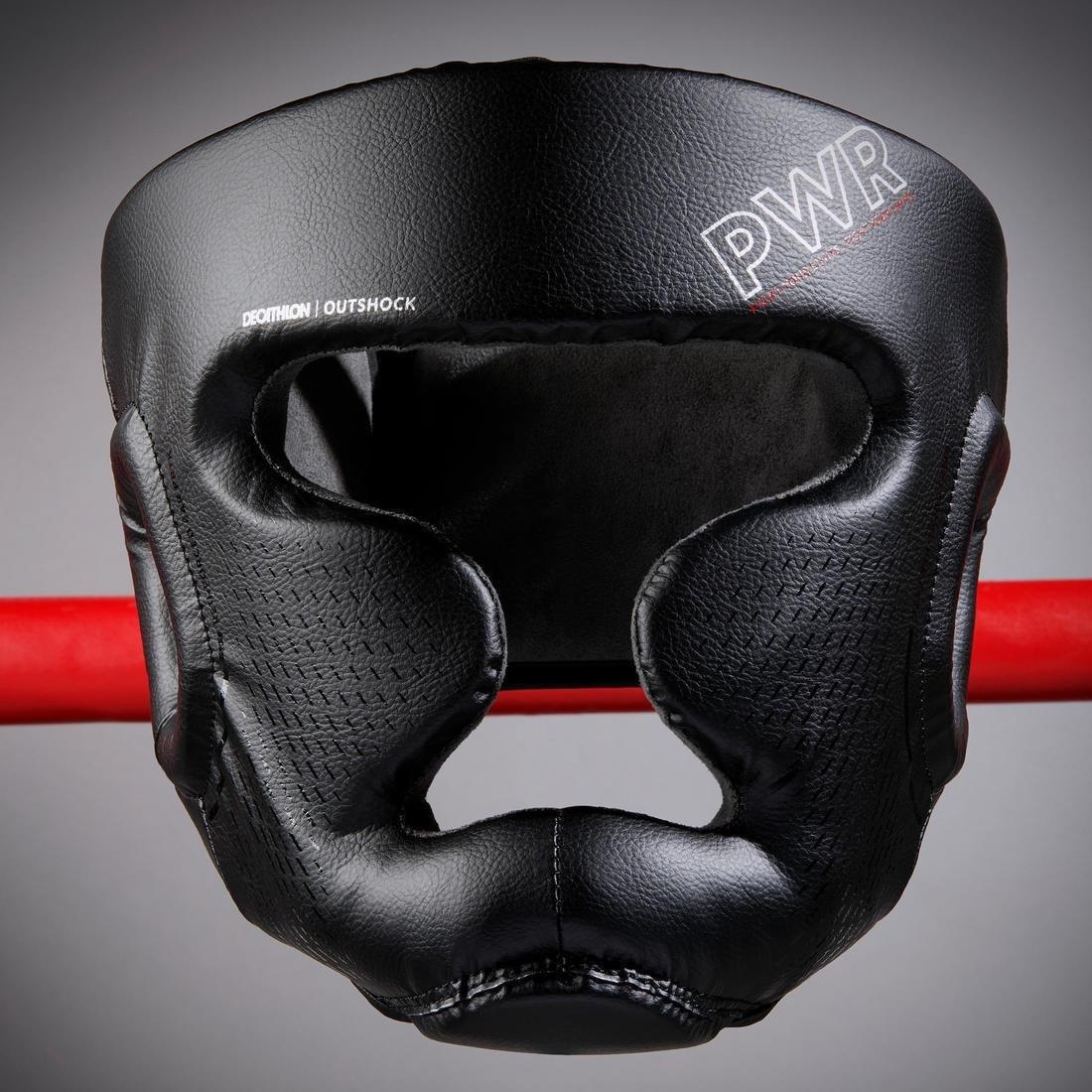 Adult Boxing Full Face Headguard 500, Black, No Color, large image number 7