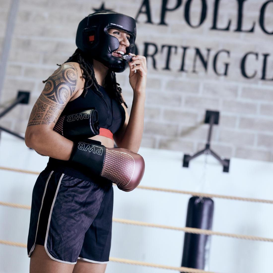 Adult Boxing Full Face Headguard 500, Black, No Color, large image number 9