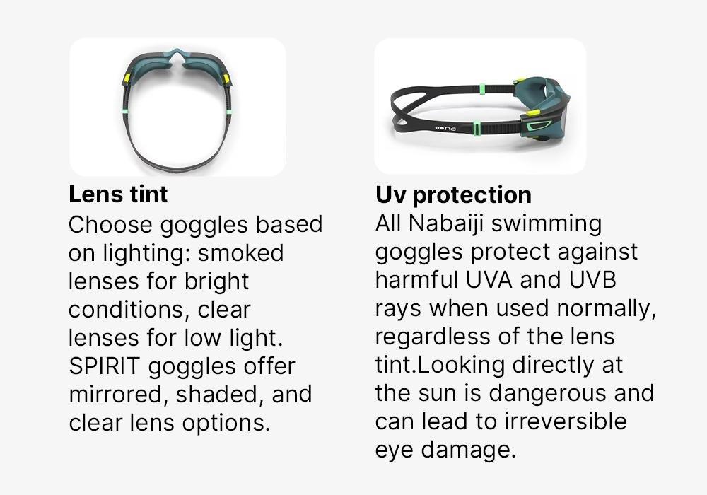 Kids' Swimming Goggles Spirit Smoked Lenses, Blue, No Color, large image number 17