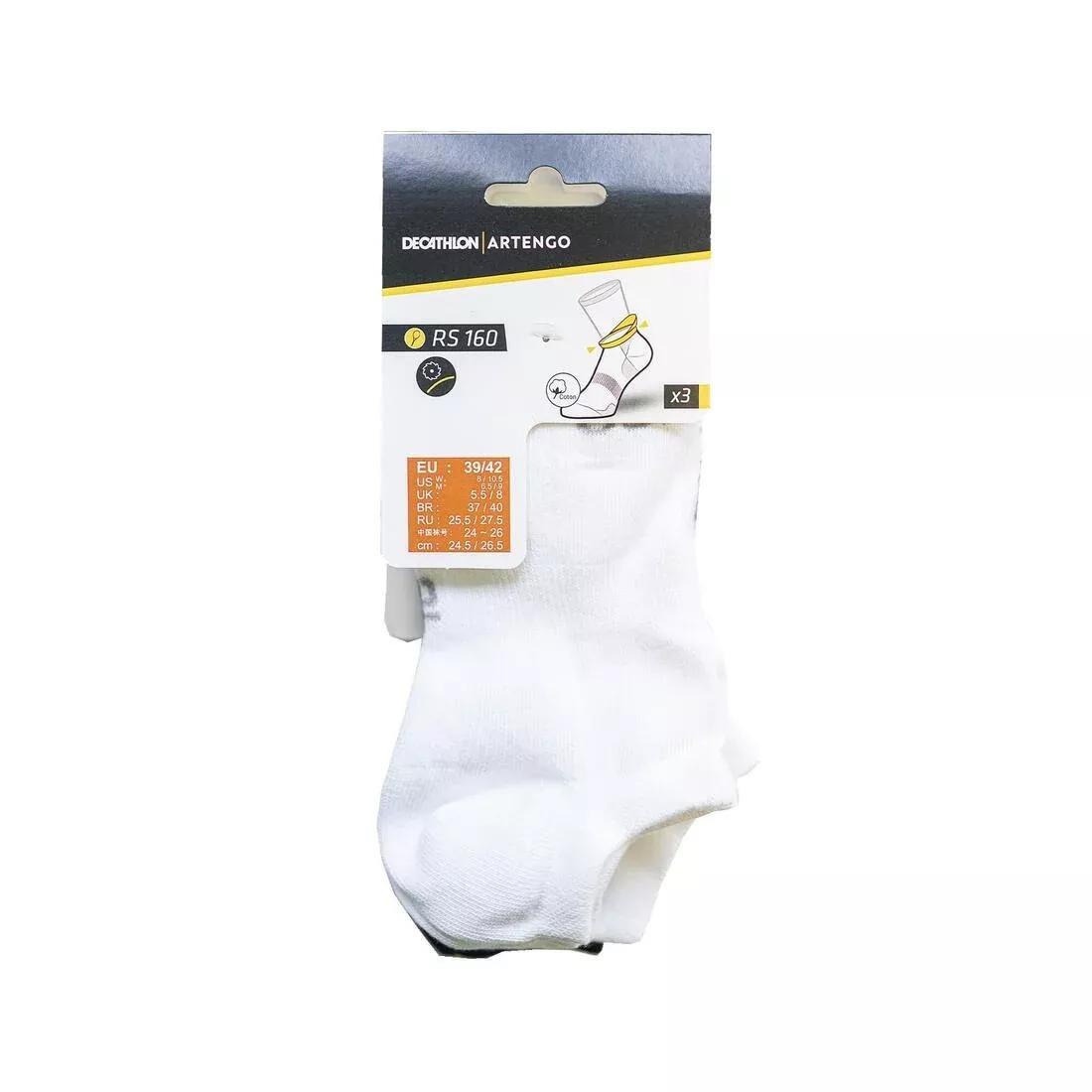 Unisex Low Sports Socks - Tri-Pack Rs 160, White, , large image number 2