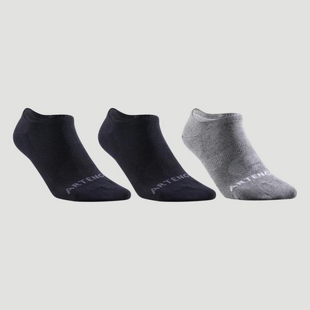 ARTENGO - Low Sports Socks Tri-Pack Rs 160, Black