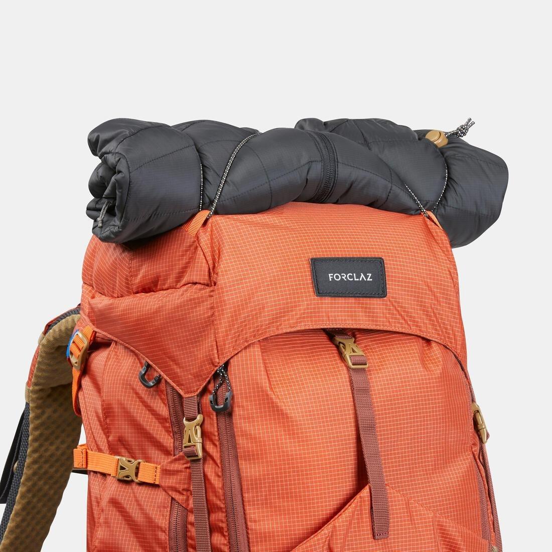 COPPER BROWN Men's Trekking Backpack 60+10 L - MT500 AIR, No Color, large image number 8