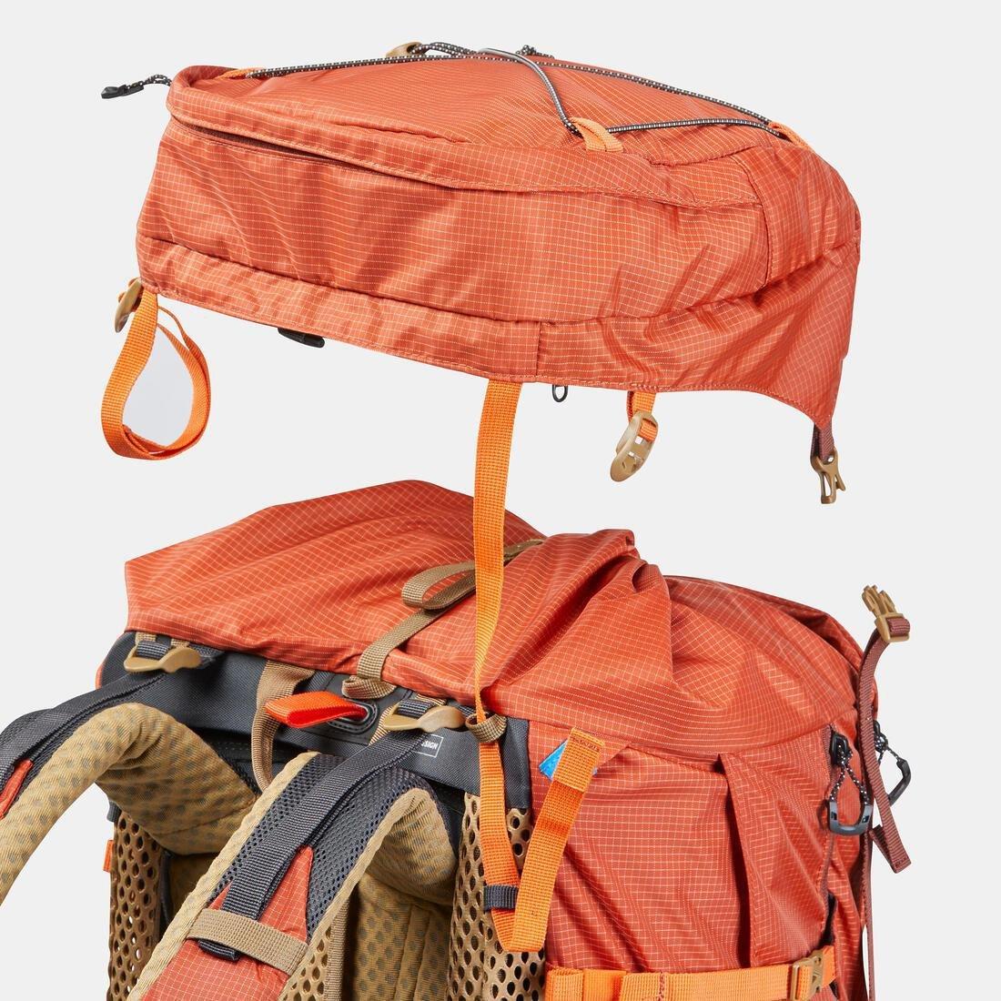 COPPER BROWN Men's Trekking Backpack 60+10 L - MT500 AIR, No Color, large image number 11