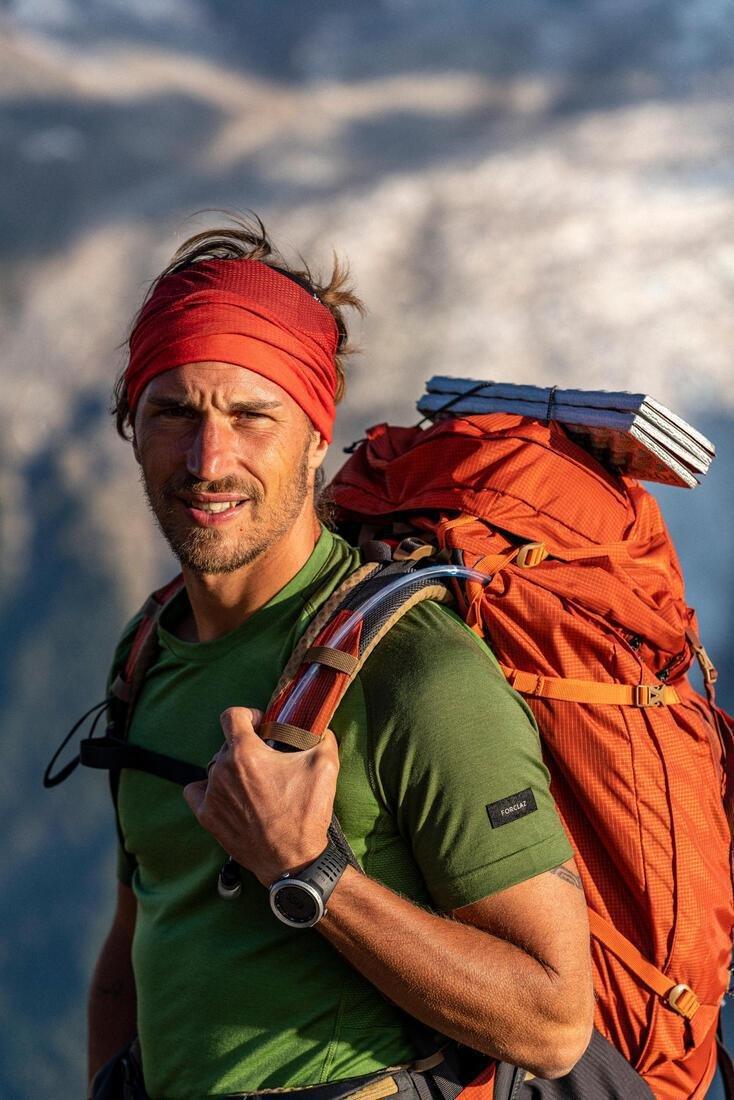 CARBON GREY Men's Trekking Backpack 60+10 L - MT500 AIR, No Color, medium