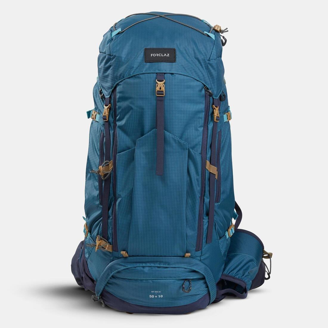 Men Trekking 50+10 L Backpack - Mt500 Air, Dark Petrol Blue, No Color, large image number 3