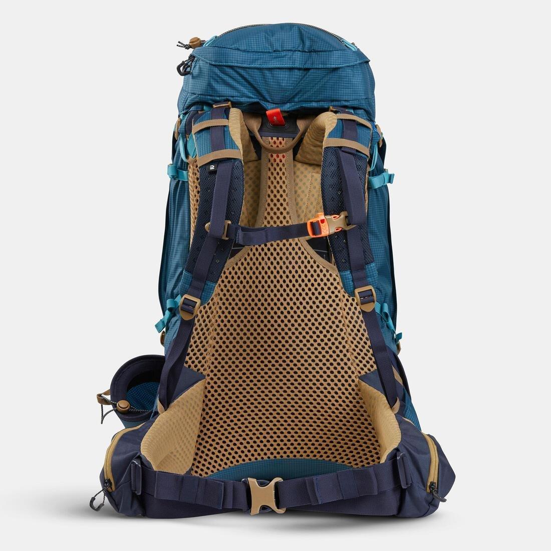 Men Trekking 50+10 L Backpack - Mt500 Air, Dark Petrol Blue, No Color, large image number 5