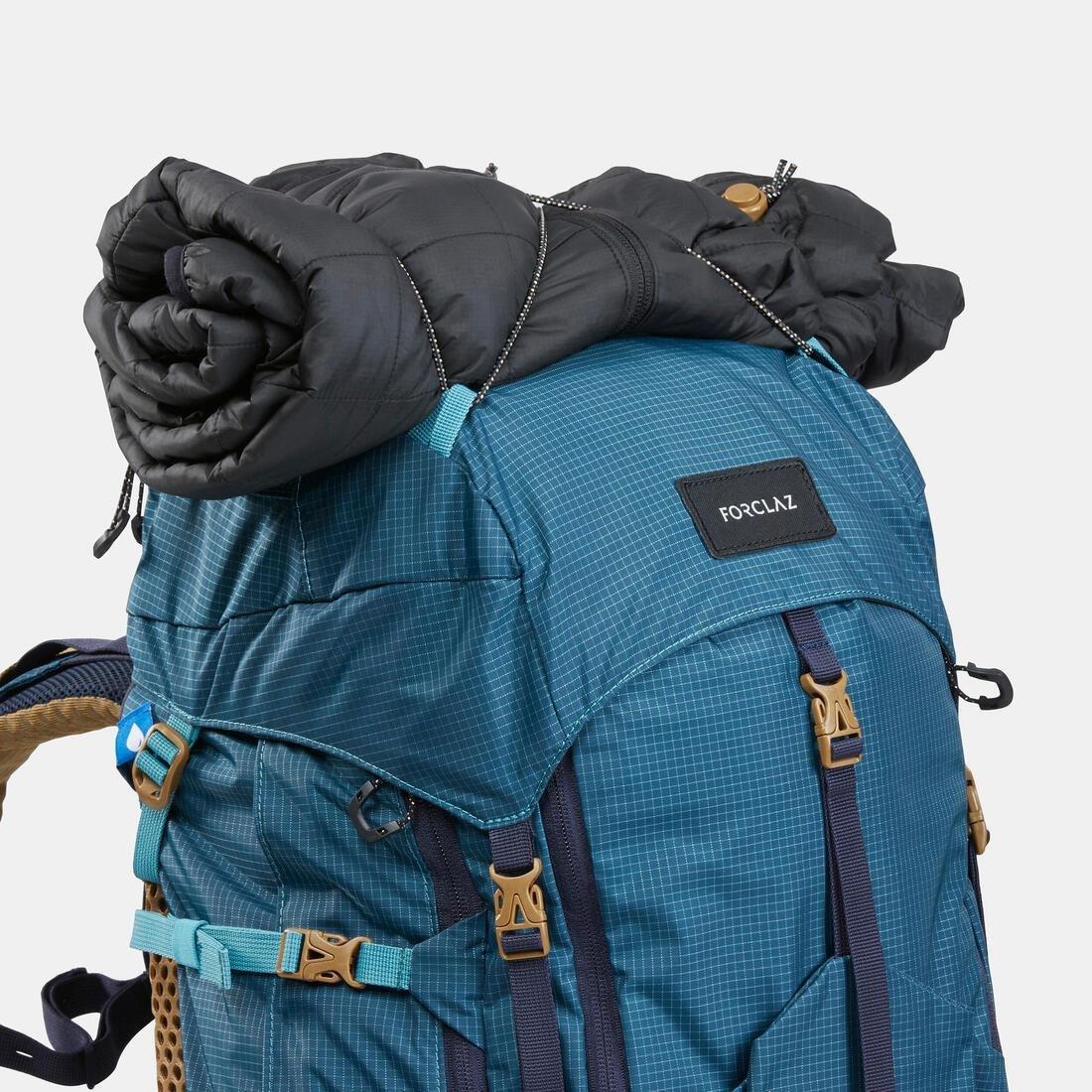 Men Trekking 50+10 L Backpack - Mt500 Air, Dark Petrol Blue, No Color, large image number 11