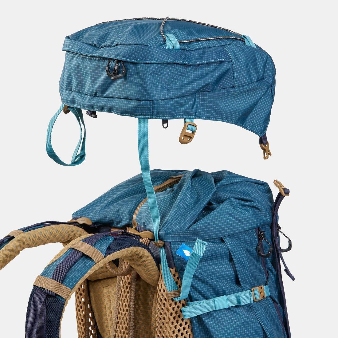 Men Trekking 50+10 L Backpack - Mt500 Air, Dark Petrol Blue, No Color, large image number 14