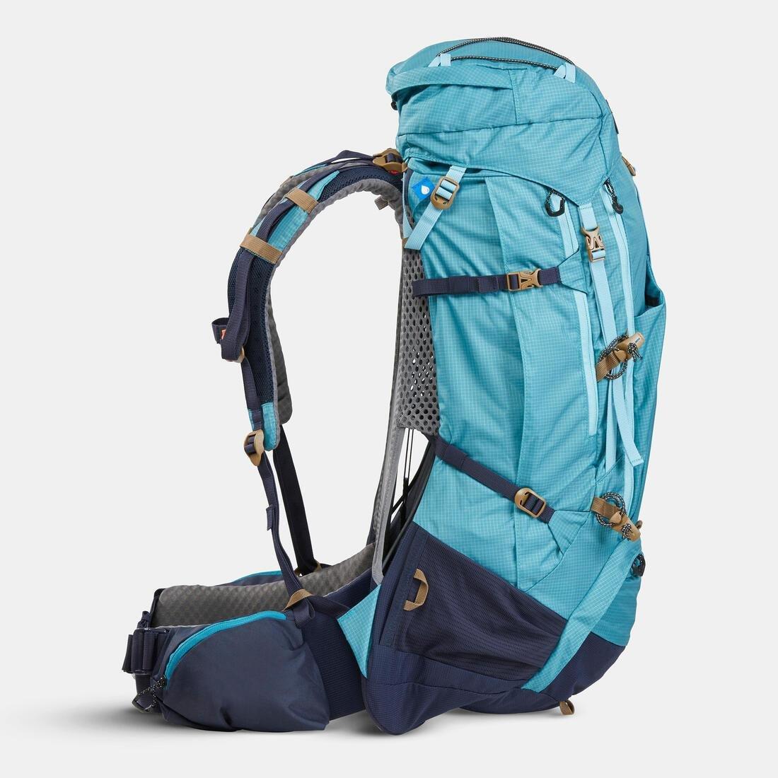 FORCLAZ - Women's Trekking Backpack 45+10 L - MT500 AIR, BLUE GREY