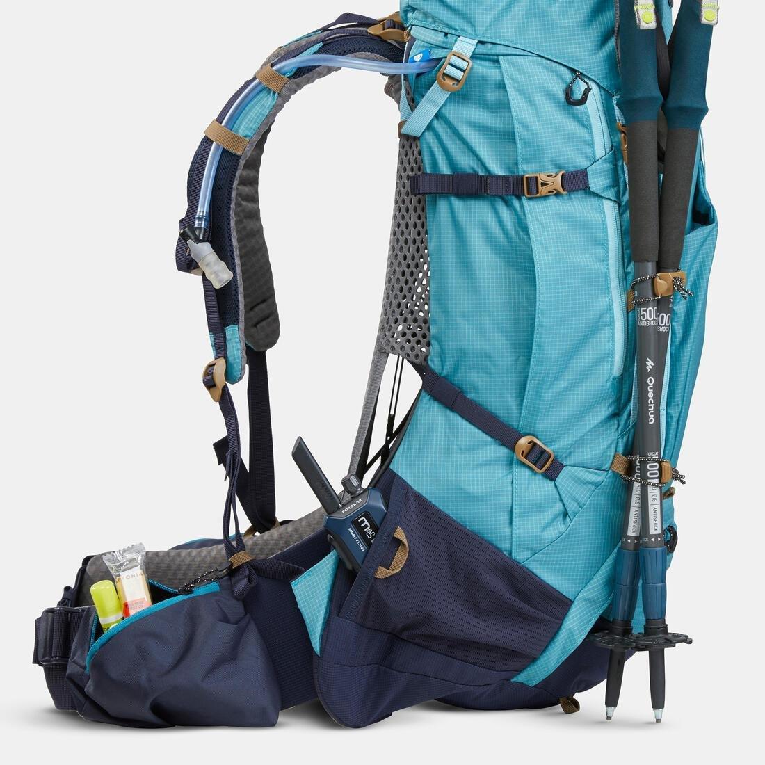 FORCLAZ - Women's Trekking Backpack 45+10 L - MT500 AIR, BLUE GREY