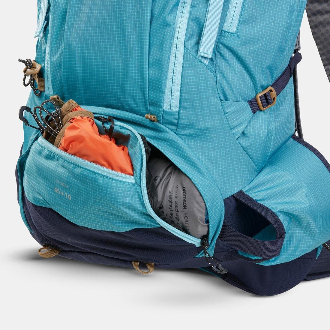 PURPLE Women's Trekking Backpack 45+10 L - MT500 AIR, No Color, large image number 14