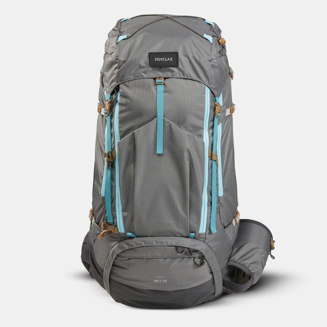Women Trekking Backpack 55+10 L - Mt500 Air, Grey, No Color, large image number 1