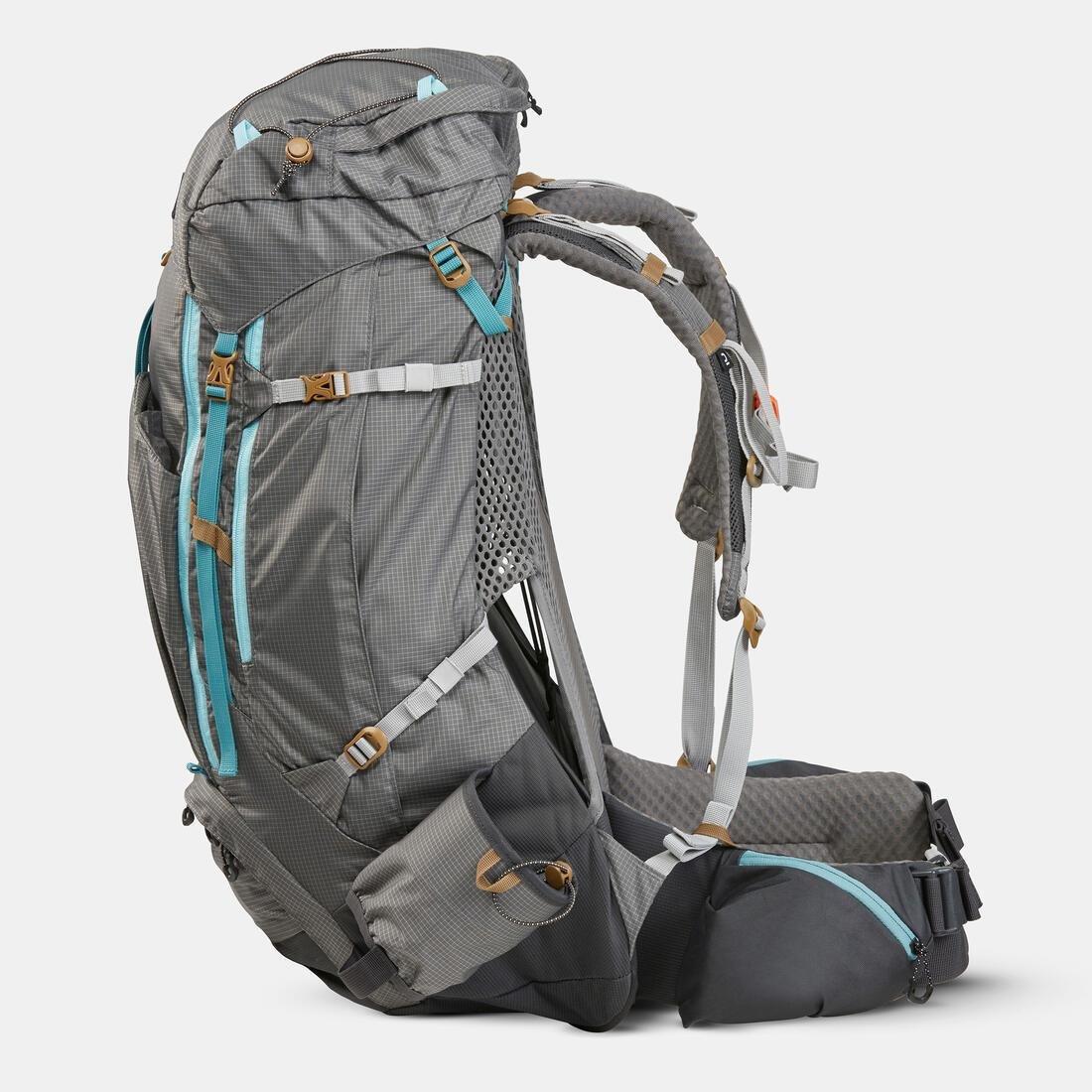 FORCLAZ - Women's Trekking Backpack 55+10 L - MT500 AIR, Granite