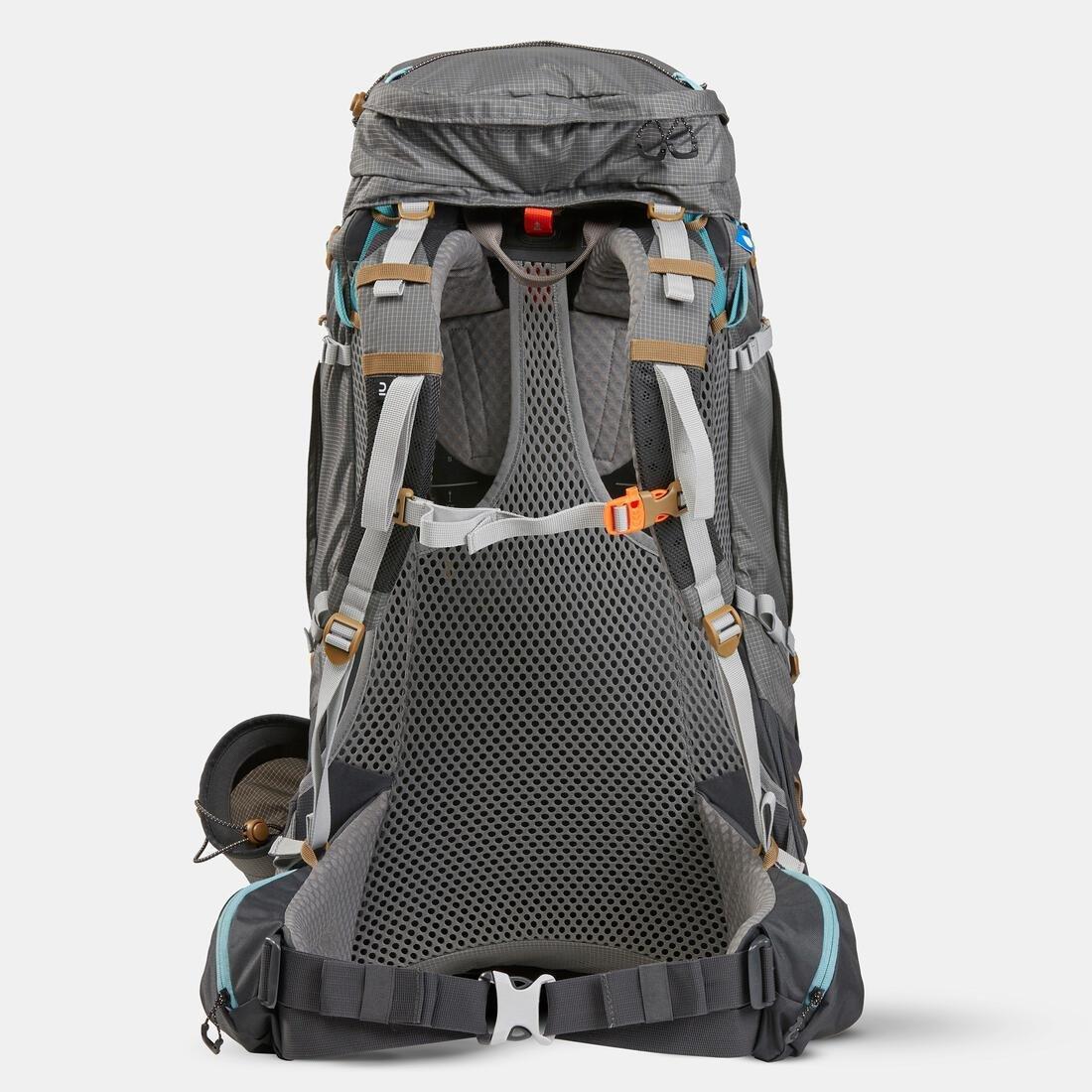 Women Trekking Backpack 55+10 L - Mt500 Air, Grey, No Color, large image number 4