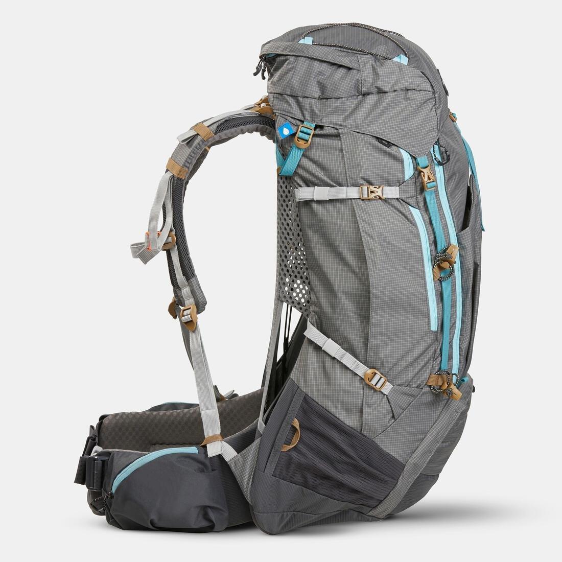 Women Trekking Backpack 55+10 L - Mt500 Air, Grey, No Color, large image number 5
