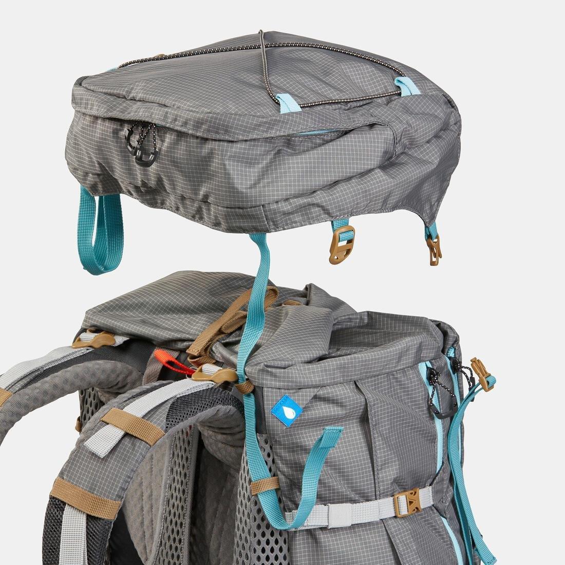 Women Trekking Backpack 55+10 L - Mt500 Air, Grey, No Color, large image number 14