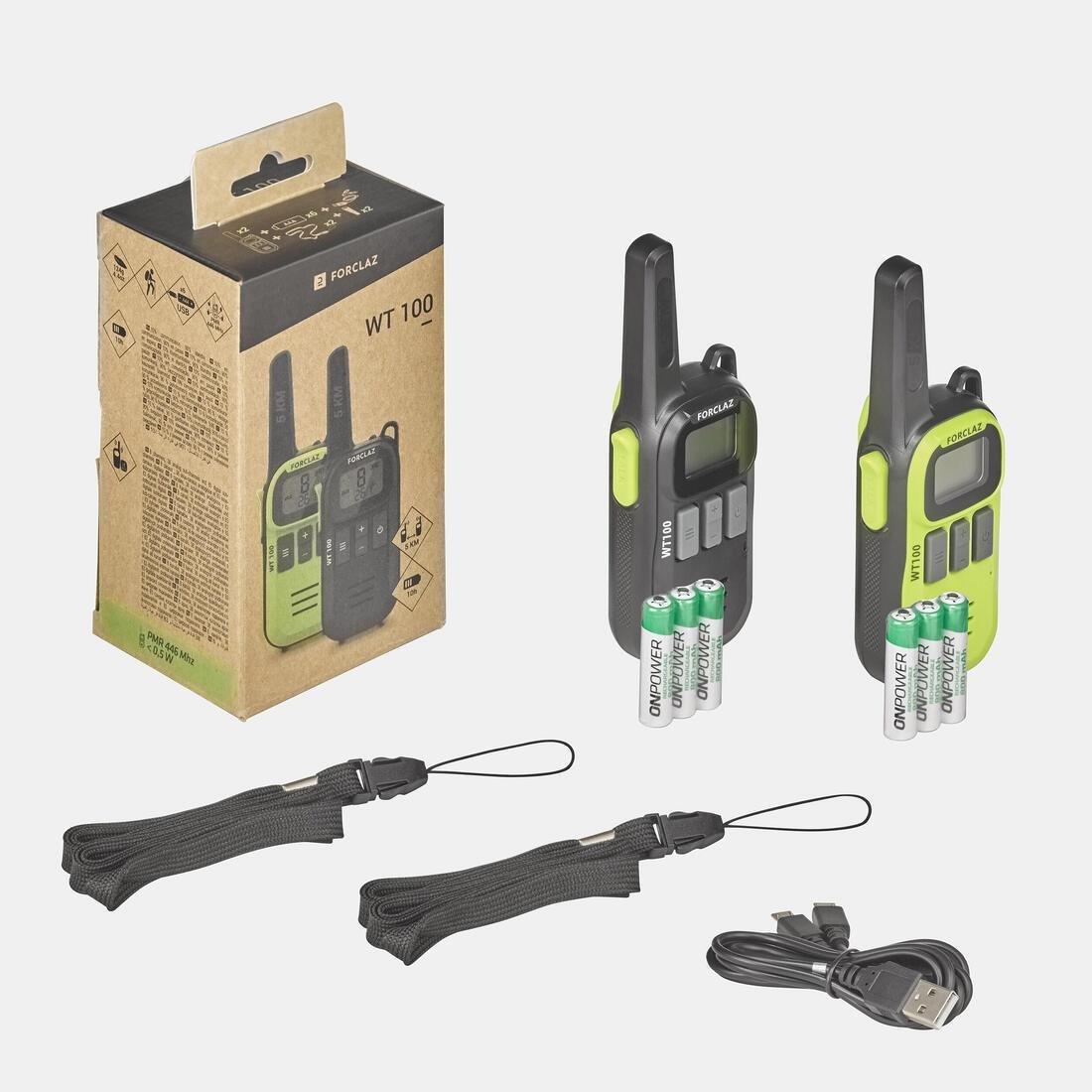 DEFAULT Pair of USB rechargeable walkie talkies - 5 km - WT100, , large image number 5