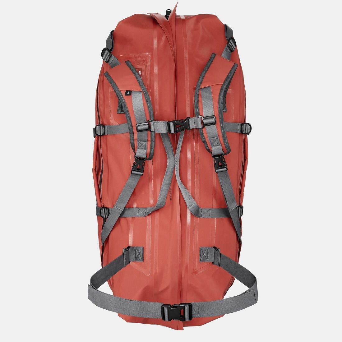 BRICK RED Waterproof Trekking Carry Bag - 80 L to 120 L - DUFFEL 900 EXTEND WP, No Color, large image number 4