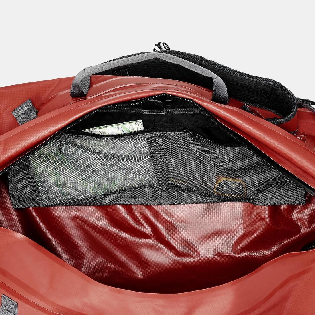 BRICK RED Waterproof Trekking Carry Bag - 80 L to 120 L - DUFFEL 900 EXTEND WP, No Color, large image number 6