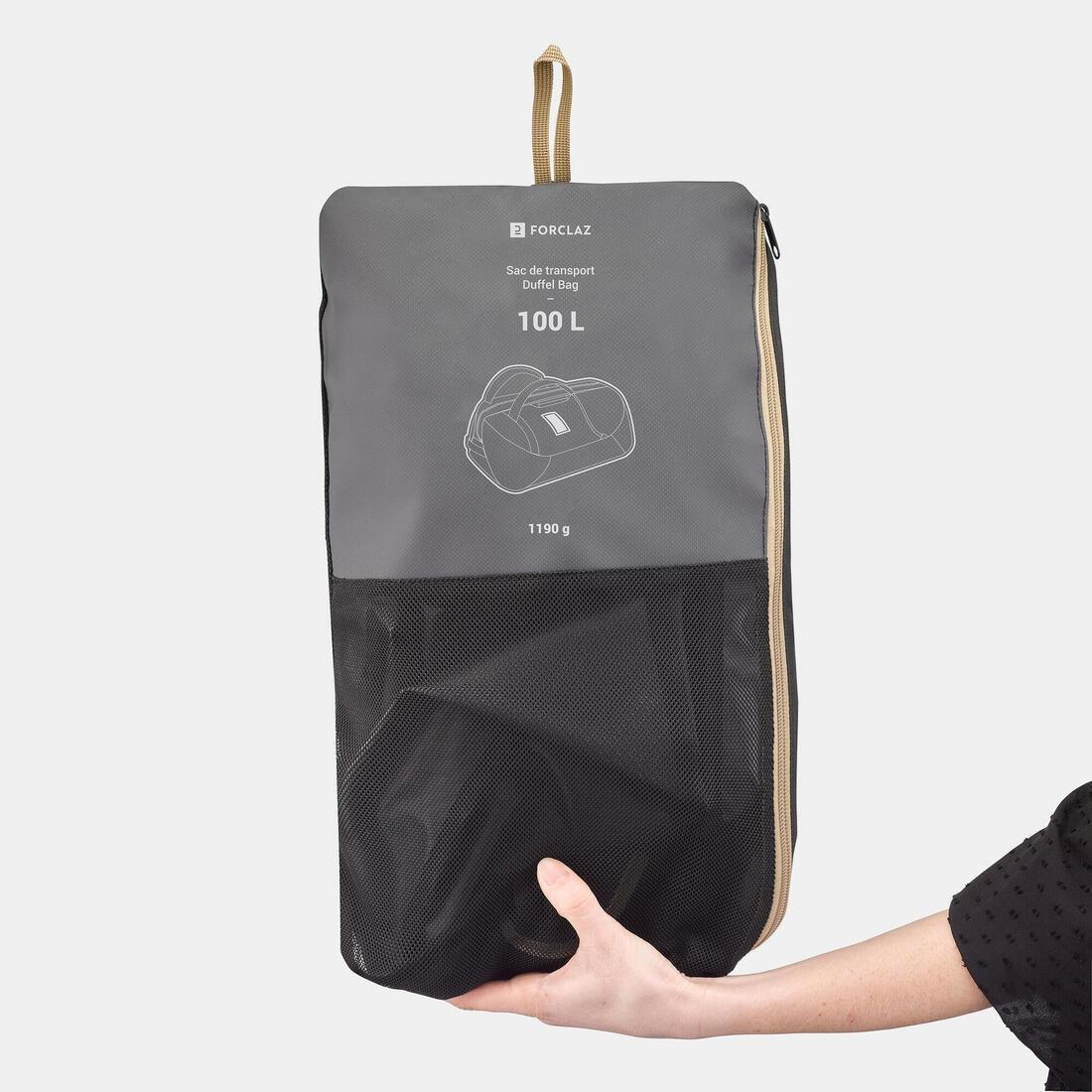 Trekking Carry Bag - 100 L - Duffel 100 Basic, Carbon Grey, No Color, large image number 2
