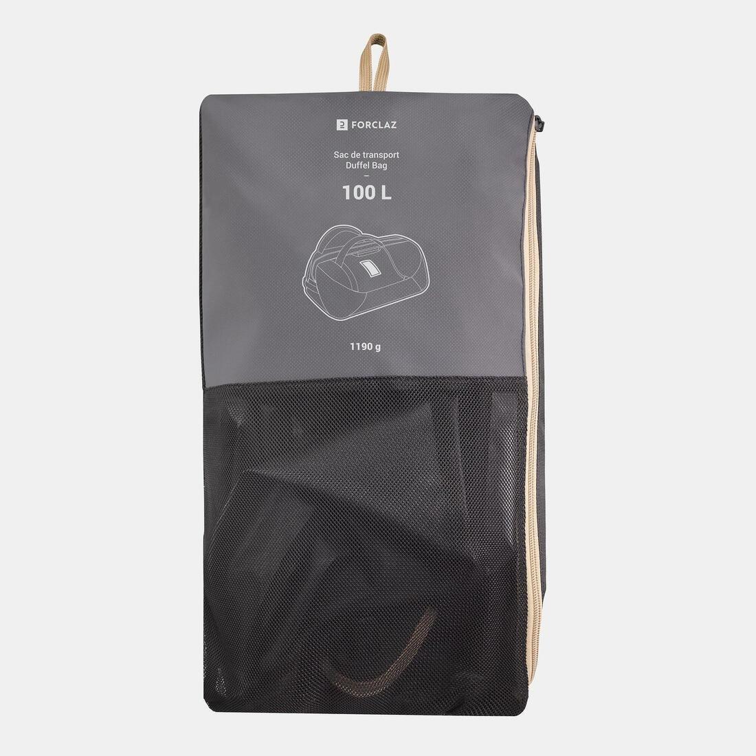 Trekking Carry Bag - 100 L - Duffel 100 Basic, Carbon Grey, No Color, large image number 9